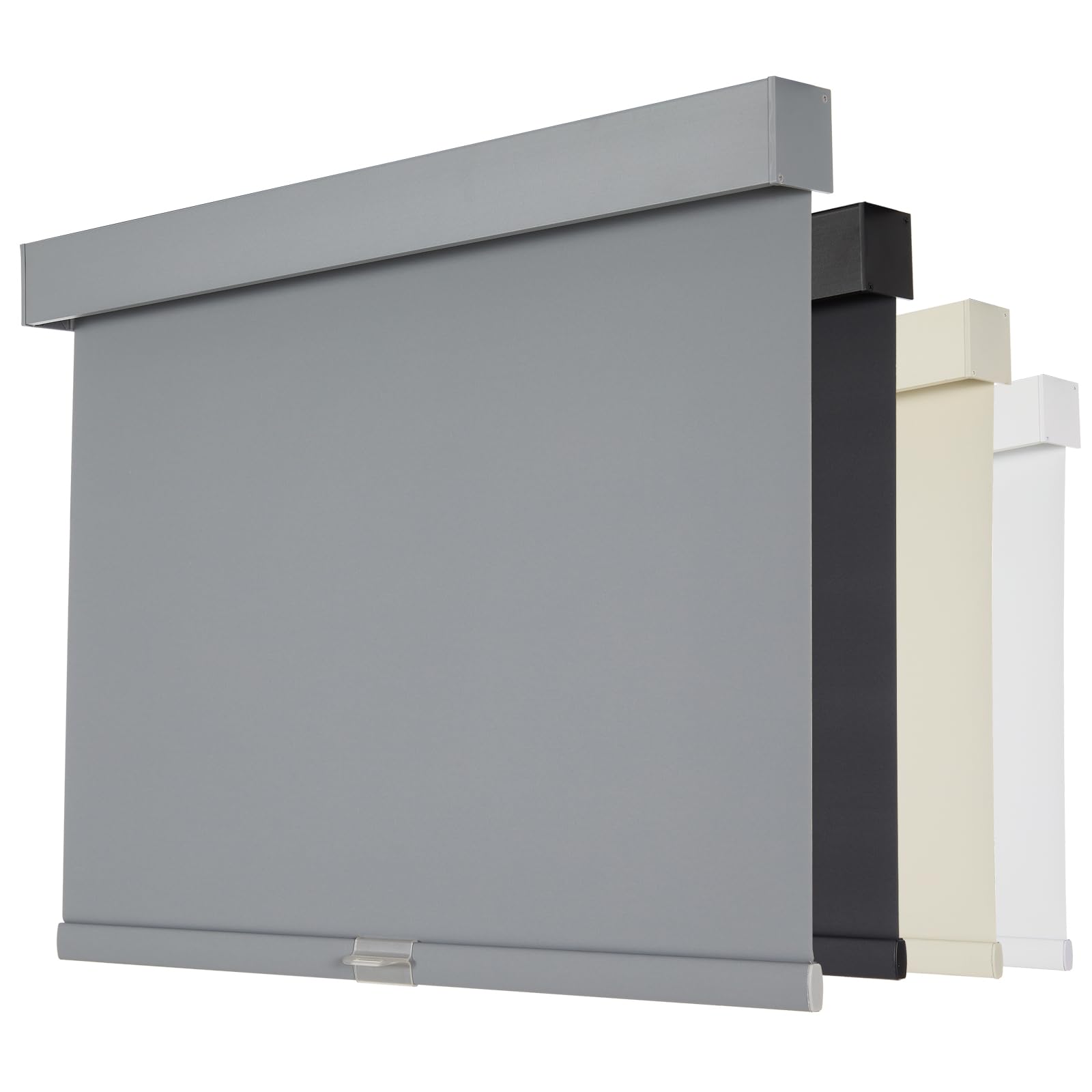 Persilux Cordless Blackout Roller Shades with Valance, Thermal Insulated Fabric Window Blinds, Free-Stop Shades for Home, Door and Bedroom (Grey, 54" W x 72" H) Image