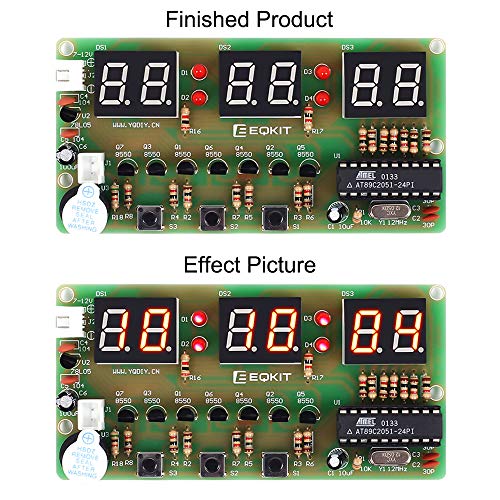 MiOYOOW C51 6Digit DIY Digital Electronic Clock Kit AT89C2051 Chip