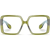 VISOONE Oversized TR90 Blue Light Blocking Glasses Fashion Accessories Non Prescription for Women Harvard