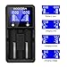 Universal Battery Charger, BOOCOSA LCD Display Speedy Smart Charger for Rechargeable Batteries Ni-MH Ni-Cd AA AAA Li-ion LiFePO4 IMR 10440 14500 16340 18650 RCR123 26650