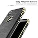 LOHASIC for iPhone X Case, Premium Leather Slim Luxury Soft Back Cover Flexible Full Body Frame Non-Slip Shockproof Case Compatible with iPhone Xs - Black
