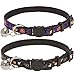 Halloween Cat Collar Breakaway with Bell - 2 Pack Adjustable Soft Cute Pet Collars for Kittens