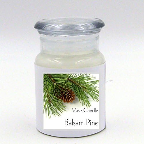2 Balsam Pine Jars | Vase Candle | 60 Hour Burn Time | Premium Soy Paraffin Wax Blend | Highly Scented | Self-Trimming Wick