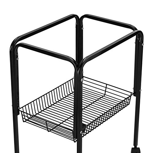 Idealchoiceproduct Metal Bird Flight Cage Portable Parrot Cages Pet Supplies Birdcages Parrot Finch Macaw Cockatoo Large Birdcage Stands W/Casters Wheels 15.6x14x50.6 High