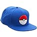 Pokemon Pokeball Logo Snapback Cap Hat New Licensed Blue