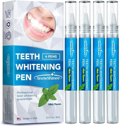 SNOWSHINEE Teeth Whitening Pen Gel: 4 Pcs Tooth