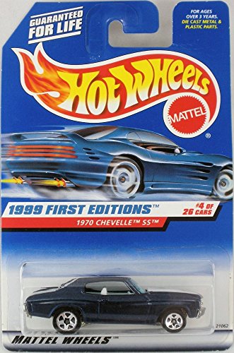 Mattel Hot Wheels 1999 First Editions 1:64 Scale Blue 1970 Chevelle SS Die Cast Car #004