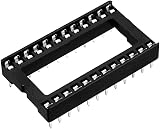 sourcing map 10pcs DIP IC Socket Adaptor Solder Type 24 Pin 2.54mm Pitch Dual view 1