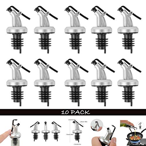 Olive Oil Spout, Oil And Vinegar Dispenser Pour Spouts With Attached Cap for Easy Cover, Perfect Choice for Olive Oil Bottle Pourers and Spout 10-PCS - Thumbnail 6