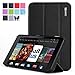 Fire HD 7 (2014 Model) Case - Poetic Fire HD 7 Case [Slimline Series] - [Lightweight] [Ultra-slim] PU Leather Slim-Fit Trifold Cover Stand Folio Case for Amazon Fire HD 7 (2014 Model) 4th Gen Only - Black , Will Not Fit Fire 7