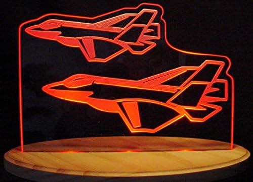 Award Trophy Jet Plane Airplane Acrylic Lighted Edge Lit 13" LED Sign Light Up Plaque Full Size Made in USA