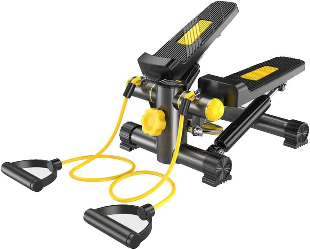Stepper with LCD Digital Display Function, Exercise Legs, Arms, Hips (With Elastic Rope) Aerobic Exercise, for Indoor Sports Fitness Swinging Stepper / 150Kg Bearing Capacity