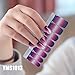 WOKOTO 6Pcs Nail Polish Stickers With 1Pc Nail File Kit Full Nail Tips Nail Self Adhesive Stickers Nail Designs Set