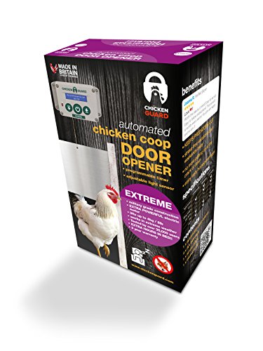 ChickenGuard Extreme Automatic Chicken Coop Pop Door Opener & Door Kit Combo | Outdoor/Indoor Auto Door Opener, Chicken Coop Accessories by
