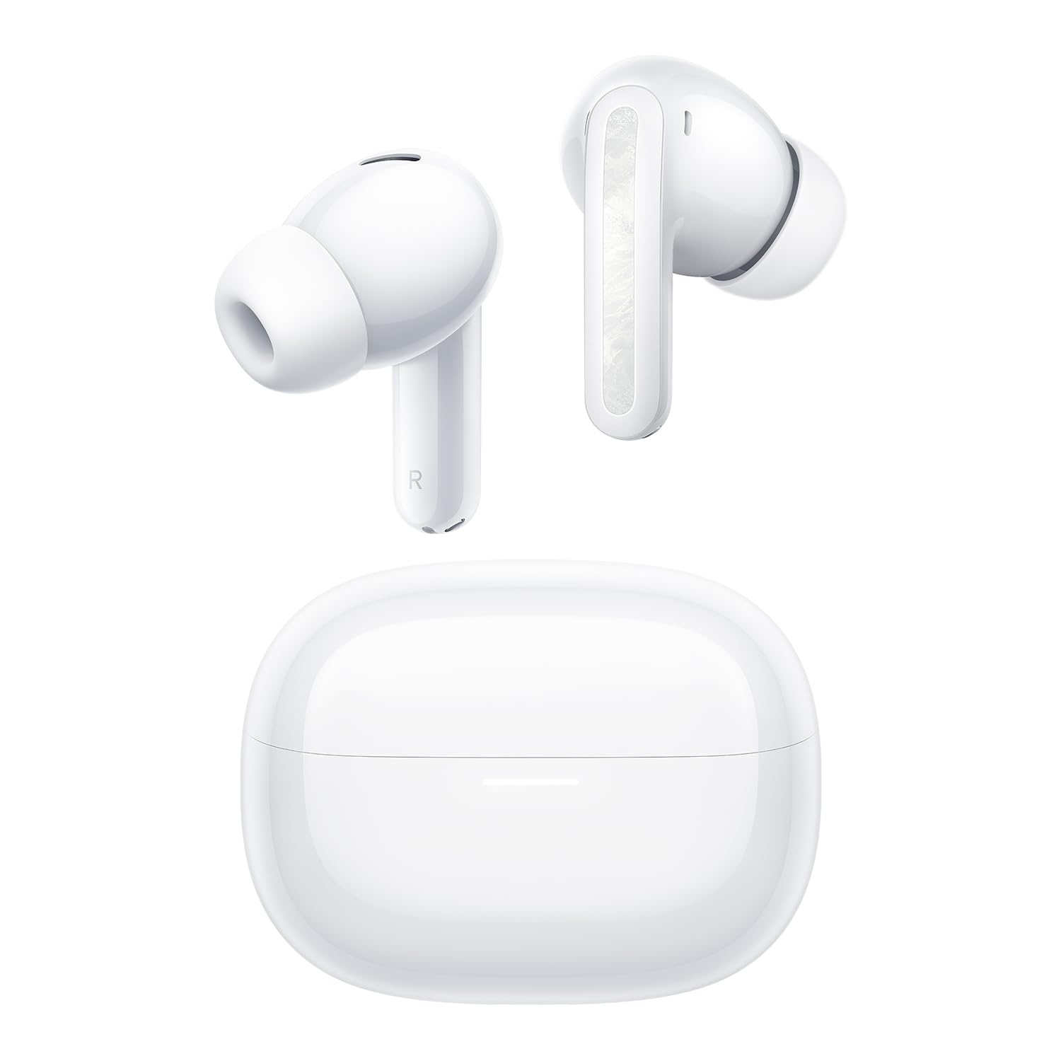 XIAOMI Redmi Buds 5 Pro Bluetooth 5.3 In-Ear Kopfhörer, 52dB aktive Geräuschunterdrückung, Bis zu 38 Stunden Akkulaufzeit, Hi-Res Audio & LDAC, Koaxial Dual-Treiber – Moonlight White