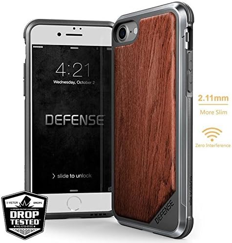 iPhone 7/8 Case, Defense Lux Series - Military Grade Drop Tested, Anodized Aluminum, TPU, and Polycarbonate Protective Case for Apple iPhone 7 &amp; iPhone 8 (Rosewood, iPhone 7/8)