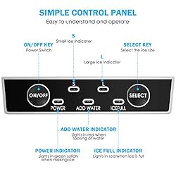 COSTWAY Countertop Ice Maker, 26LBS/24H Portable