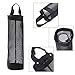 Maxdot 2 Pieces Plastic Bag Holder Hanging Folding Mesh Garbage Bag Organizer Waste Bag Storage Trash Bags Dispenser with Hooks (Black)