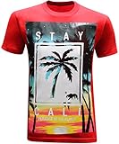 California Republic Stay Cali Men's T-Shirt - (Large) - Red