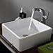 Kraus KCV-120 Square Ceramic Bathroom Sink, White