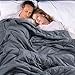 Weighted Blanket 20lbs for Adults,60 x 80Inches Twin or Full Sized Bed Heavy Blanket with 100% Soft Cotton and Glass Beads-Dark Grey