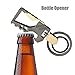 Hephis Car Keychain with Bottle Opener,with 2 Rings for Men(Black Gold)
