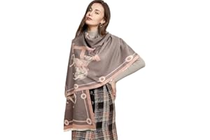 EXTREE Scarfs for Women Pashmina Silky Shawl Wrap for Evening Dressing Blanket Open Front Poncho Cape