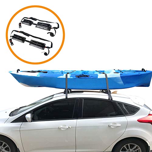 Onefeng Sports 165LB Kayak Roof Rack, TPE Car Roof Rack Pad with 1.5