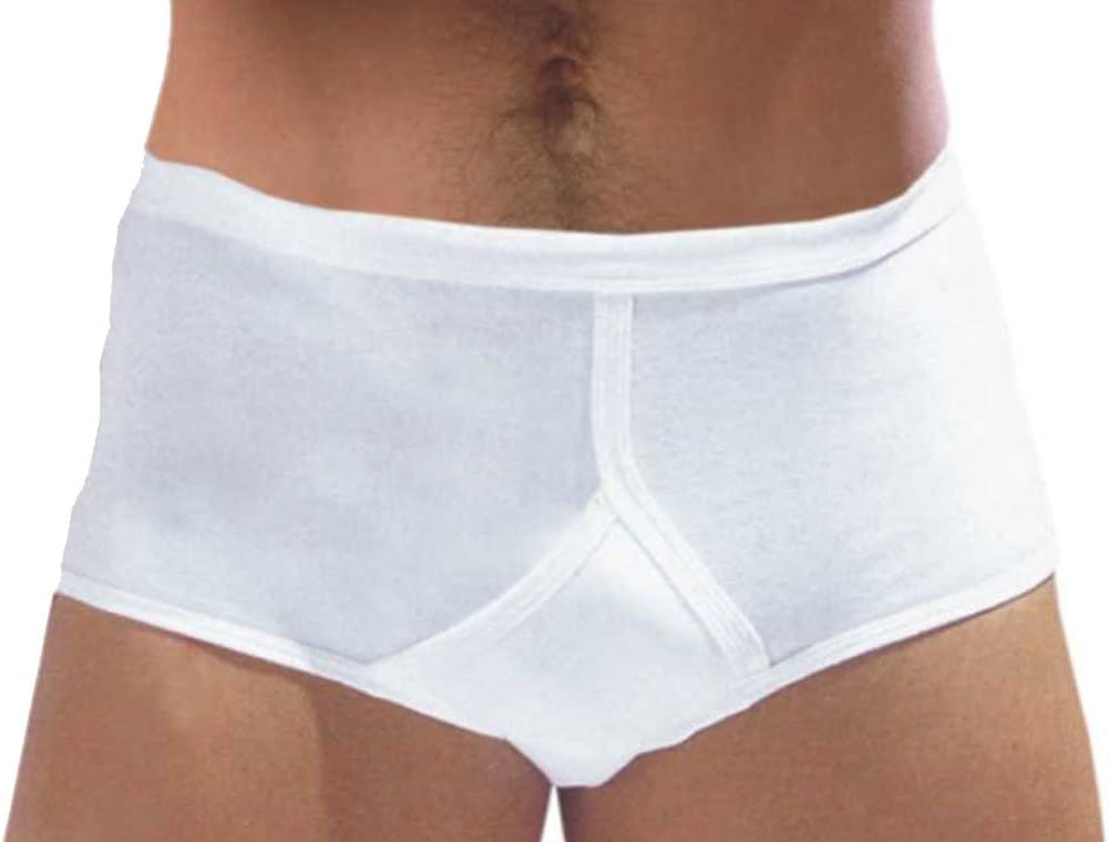 LWSMens White 100% Cotton Y-Fronts 3 Pack (4XLarge Uk 7 Eu)