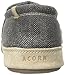 ACORN Men's Summerweight Moc Slipper, Stone Wash/Black Canvas, Large/10.5-11.5 M US