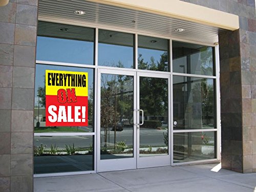Everything On Sale 18"x24" Business Store Retail Signs (Single Sign)