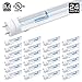 Hyperikon T8 T10 T12 LED 4FT Tube Light, 18W (40W-50W Equiv.), Single-End Powered, Ballast Bypass, Shatterproof, F48T8 Fluorescent Replacement, 2320 Lumens, 4000K, Clear, Garage, Warehouse - 24 Pack