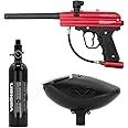 Valken Razorback .68 Caliber Paintball Gun Starter Kit - Semi-Automatic Marker with Loader and Air Tank