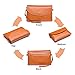 befen Full Grain Leather Wristlet Clutch Crossbody Phone Wallet, Mini Cross Body Purse with Shoulder Strap/Wrist Strap/Card Slots - Cognac Brown