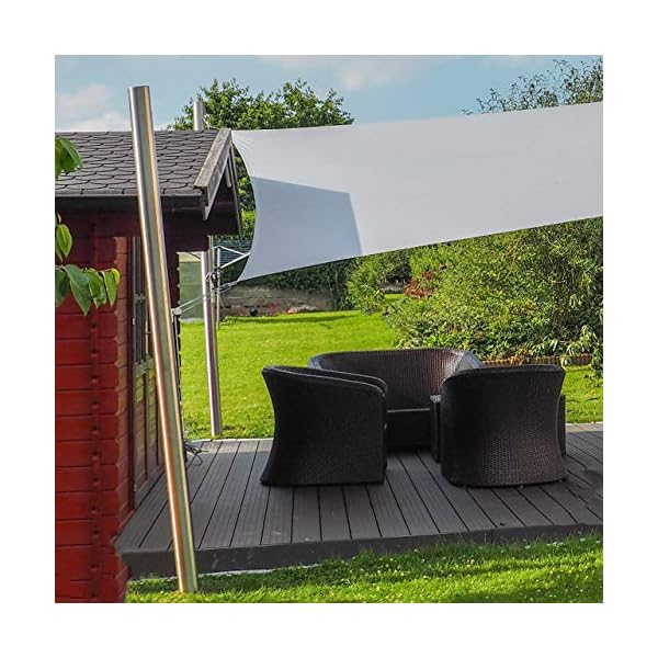 Pina DESIGN seit 1979 - Sonnensegel Stange höhenverstellbar 3m, aus V2A Edelstahl inkl. Zubehör - 4-Fach Flaschenzug-Set… – Bild 5