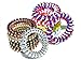 Spiral Hair Ties, Coil Hair Ties, Phone Cord Hair Ties, Hair Coils - 10 pieces,Metallic Hair Ties, Multi Color Hair Ties, Hair ties for girls and women