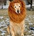 Funny Dog Costume, Lion Mane Wig for Dog Halloween Christmas Dress Up (Color: Black, Size: Large)