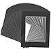 US Art Supply Art Mats Acid-Free Pre-Cut 8x10 Black Picture Mat Matte Sets. Includes a Pack of 50 White Core Bevel Cut Mattes for 5x7 Photos, Pack of 50 Backers & 50 Clear Sleeve Bags