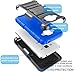 Galaxy Sky Case, J3 / J3 V Case, Galaxy Sol Case, Tekcoo [Hoplite Series] [Blue] Shock Absorbing Holster Locking Belt Clip Defender Heavy Kickstand Cover for Samsung Galaxy Amp Prime/Express Prime