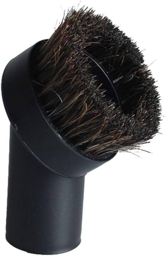 GIBTOOL Vacuum Replacement Round Dusting Brush Soft Bristle Vacuum Attachment 1.25" 1-1/4" 32mm Black Brush for Most Brand Accepting 1.25'' Attachment -