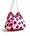 Clutch Purse Ornament Pink Leopard Print Beaded Glass