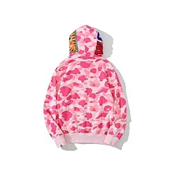 EXXE&OYYO Men's Shark Hoodie,Cotton Material Shark