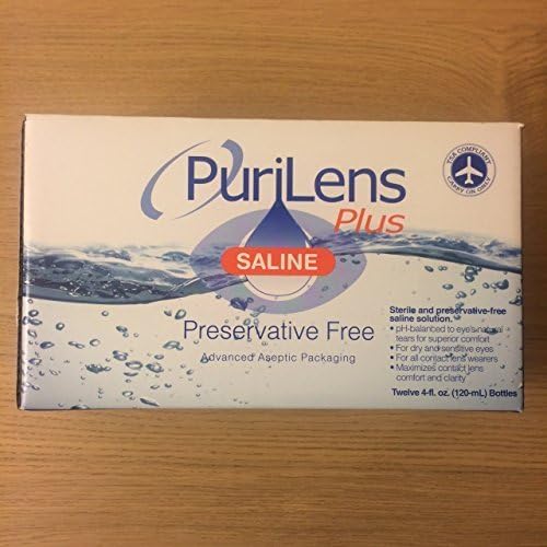 Purilens Plus Saline - Unisol 4 Replacement - 12 bottles x 4 oz by Purilens Plus