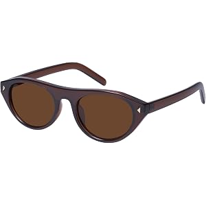 mosanana Trendy Oval Cat Eye Sunglasses for Women Retro Small Style MS25102 | UV400 Protection, Versatile for Daily Wear, Vac
