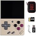 MIYOO Mini V4 Handheld Game Console 64GB TF Card 2.8inch 750*560 IPS Screen Retro Portable Handheld MIYOO Linux System Rechargerable 2000mah Battery (Gray)