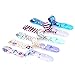 Raniaco 5 Set of Pacifier Clips Fits All Pacifiers -Unisex Gift Set for Baby
