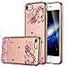 iPhone 8 Case,iPhone 7 Case, LONTECT Floral Flower Clear Design Pattern Printing Soft TPU Gel Slim Back Protective Case Scratch Resistant for Apple iPhone 8/iPhone 7