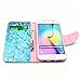 S6 Edge Case, Galaxy S6 Edge Case,M-Zebra Samsung Galaxy S6 Edge Wallet Case [Wallet Function] Flip Cover Leather Case for Samsung Galaxy S6 Edge, with Screen Protectors+Stylus (Peach Blossom)