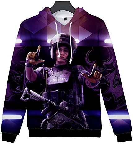 Men's Fashion Hoodie Rainbow Six Siege Hooded Sweatshirt for Men Women