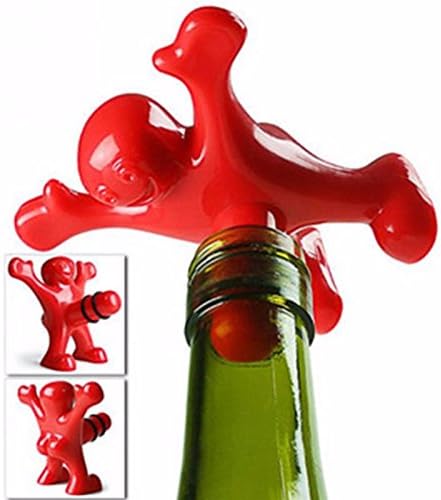 1pc Newest Novelty Bar Tools Wine Cork Bottle Plug Funny Happy Man Guy Wine Stopper Perky Interesting Gifts